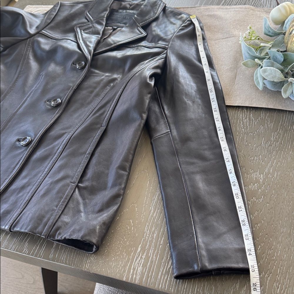 AVANTI NEW YORK Women’s Dark Brown Leather Jacket Coat Classic Versatile Size M - Picture 11 of 14